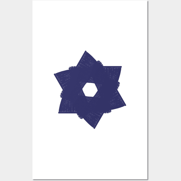 Star of David, Israel Wall Art by Toozidi T Shirts